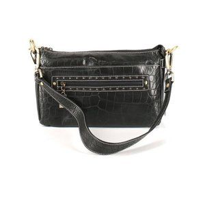 Donald J Pliner Black Leather Shoulder Bag